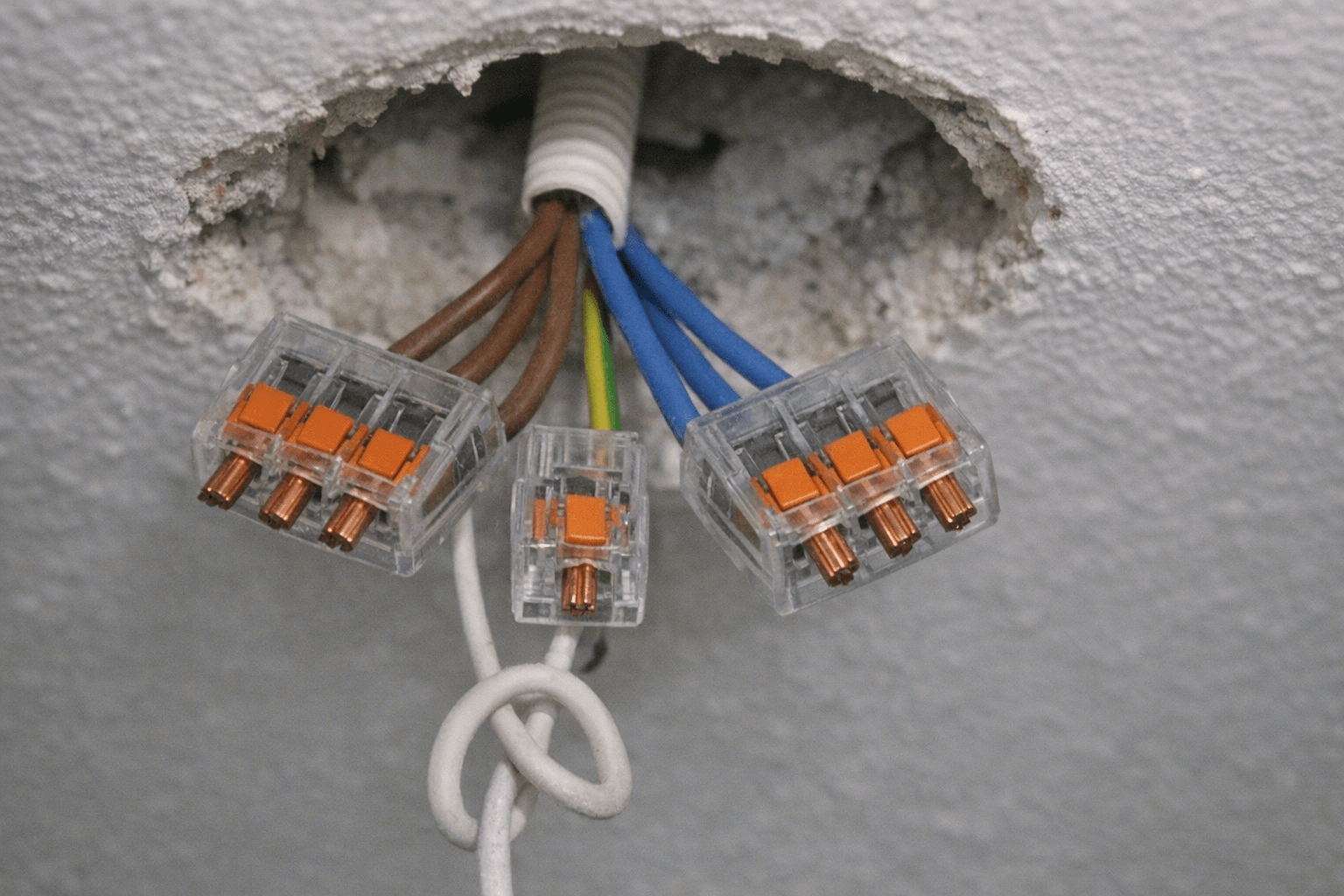 Fachgerechte Verbindung der Adern mit WAGO Klemmen