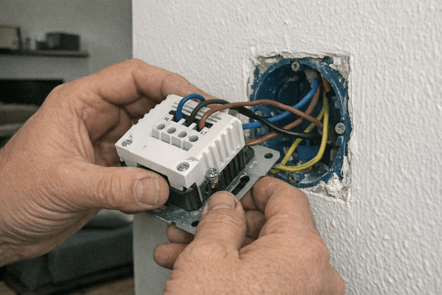 Installation von Smart Home Steuerungselementen für die Beleuchtung